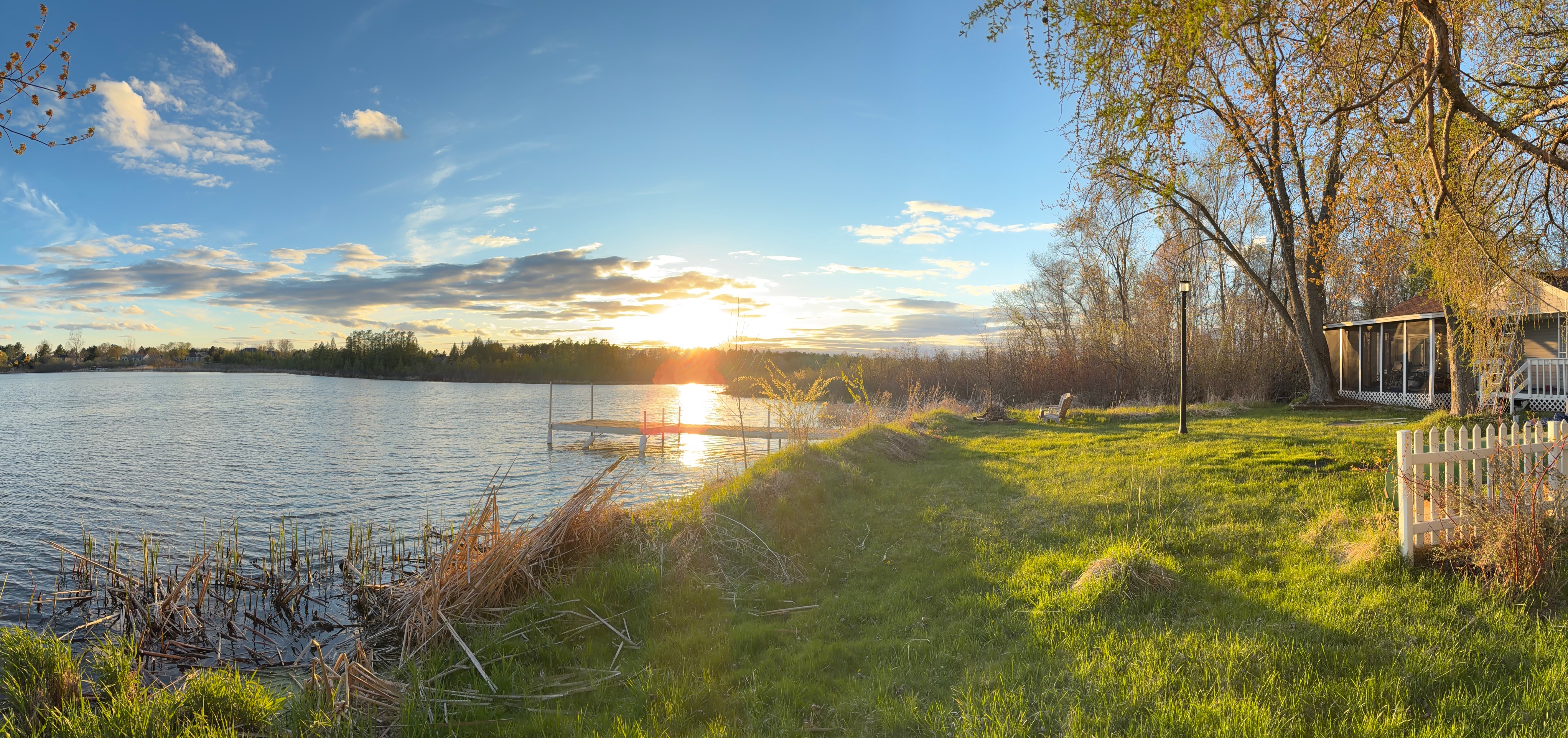 Long Lake sunset from dock